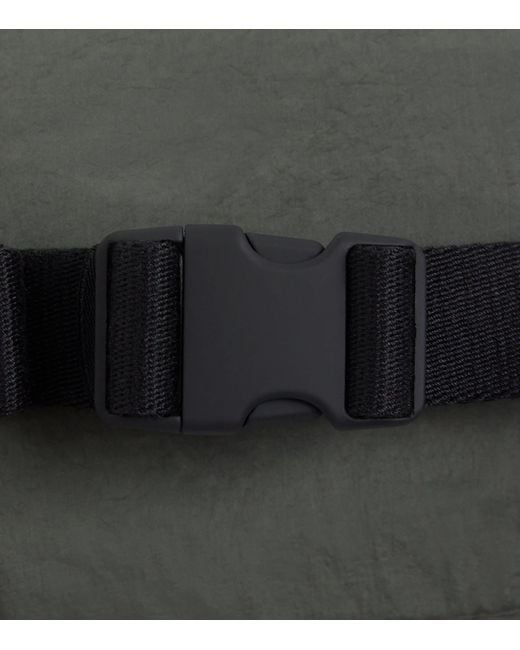 Stone Island Black Logo Patch Belt Bag for men