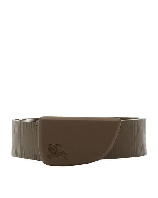 Burberry Brown Leather Shield Belt for men