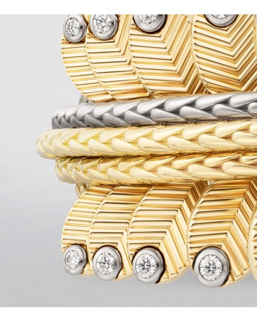 Cartier Metallic And Diamond Grain De Café Bracelet