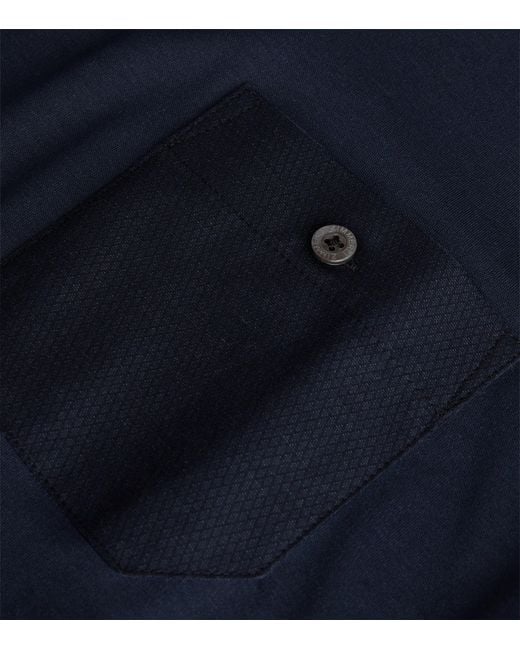 Zimmerli of Switzerland Blue Modern Lounge T-Shirt for men