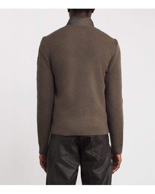 Belstaff Brown Merino Wool Circuiteer Hybrid Jacket for men