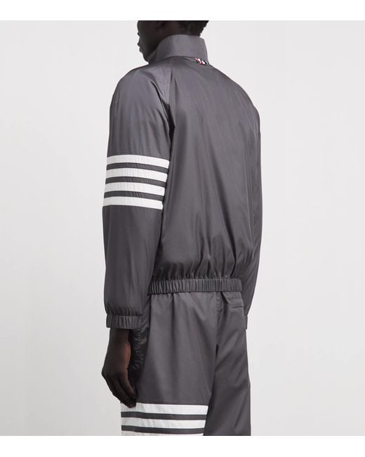 Thom Browne Gray Weather-Resistant 4-Bar Track Jacket for men