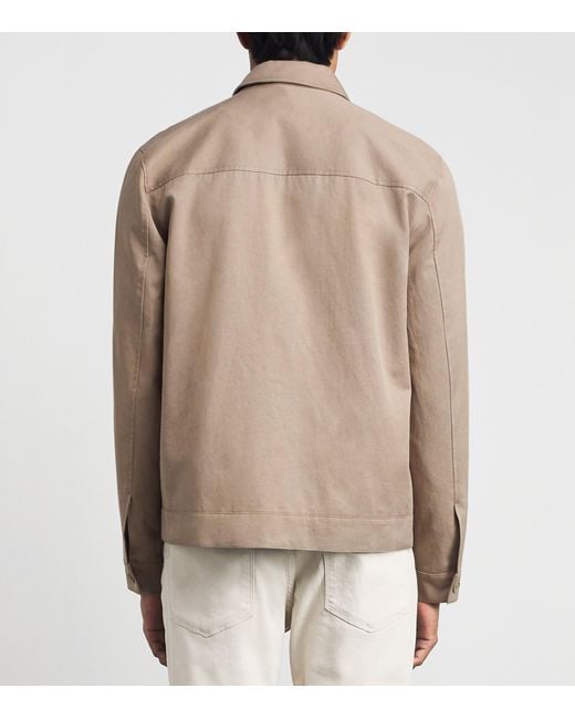 PAIGE Brown Cotton-Blend Renehen Jacket for men