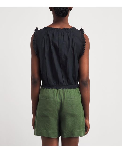 Doen Black Organic Cotton Traveler Blouse