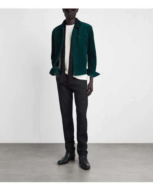 Tom Ford White Lyocell-Cotton Long-Sleeve T-Shirt for men