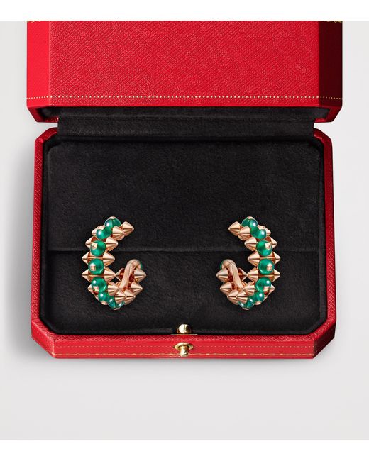 Cartier White And Agate Clash De Hoop Earrings