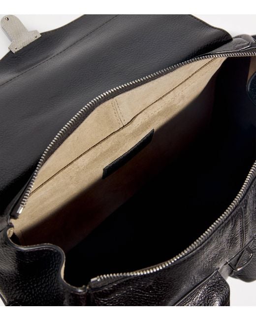 Lemaire Black Medium Leather Gear Shoulder Bag