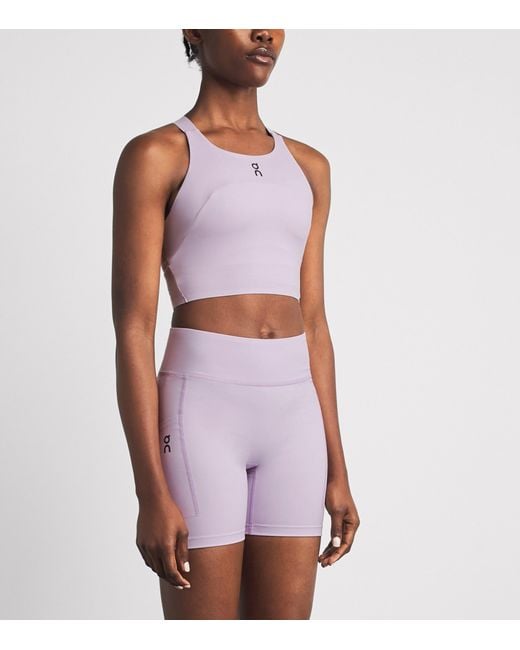 On Shoes Purple Performance Crop Top