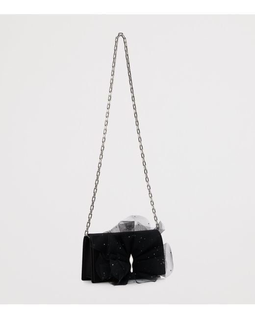 Christian Louboutin Black Bettina Tulle Clutch Bag