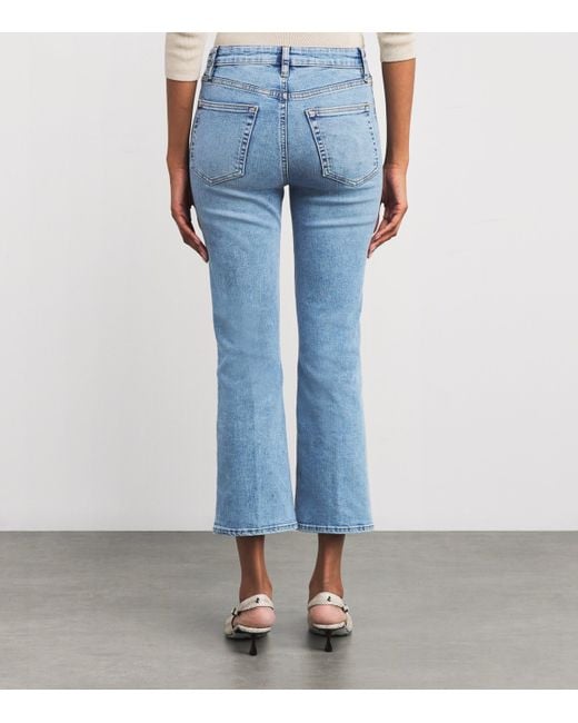 FRAME Blue The Reboot Crop Bootcut Jeans