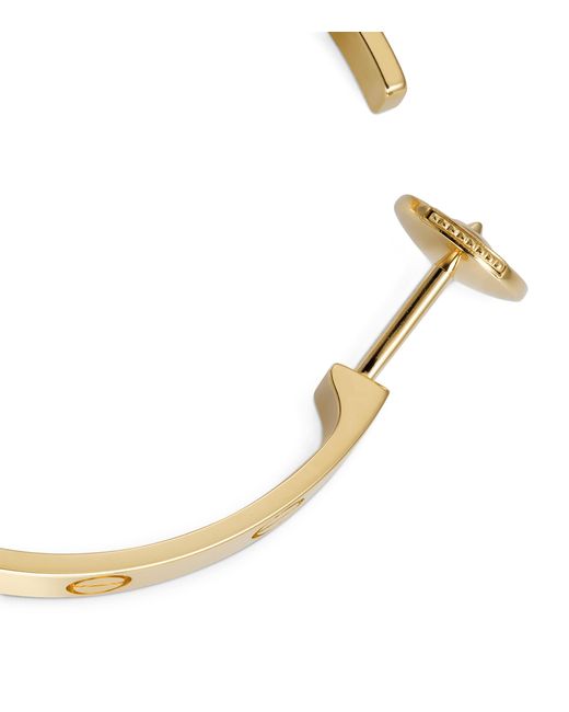 Cartier Metallic Love Hoop Earrings