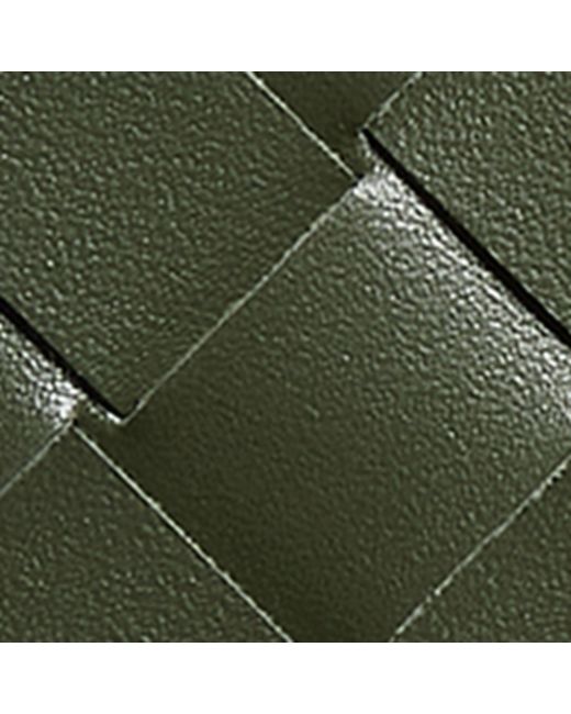 Bottega Veneta Green Slim Leather Intrecciato Bifold Wallet for men