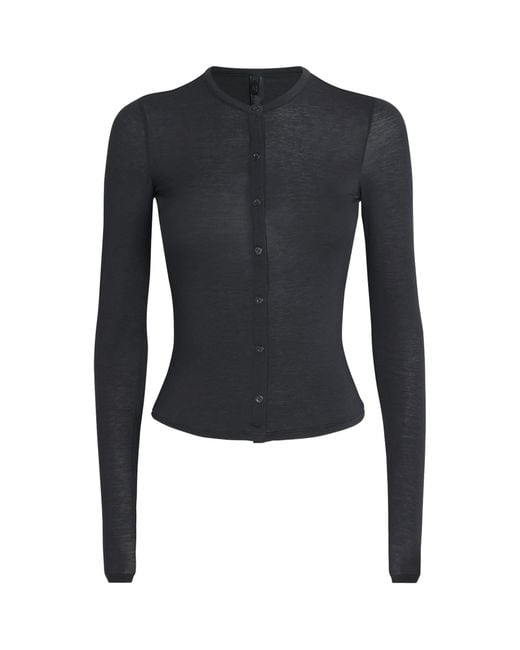 Skims Blue Sheer Modal Cardigan