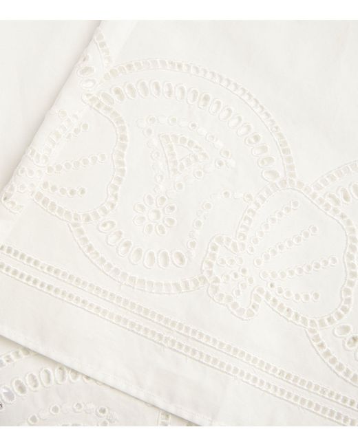 FRAME White Cotton Broderie Anglaise Shirt