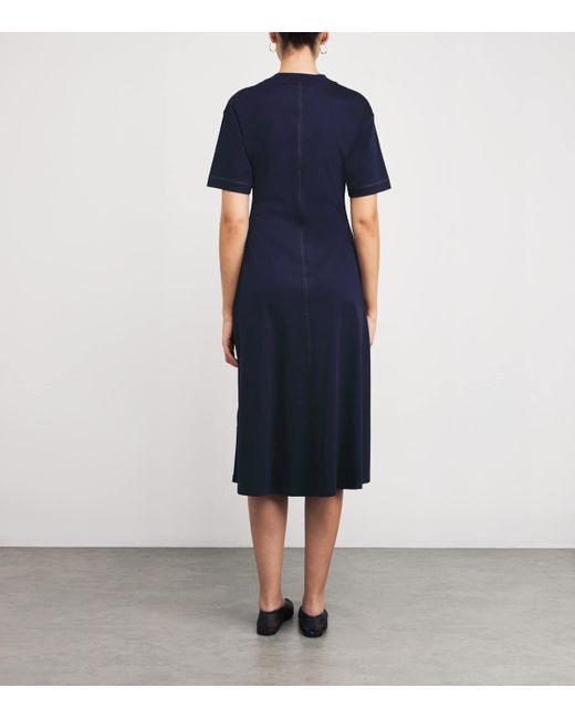 MAX&Co. Blue Jersey Midi Dress