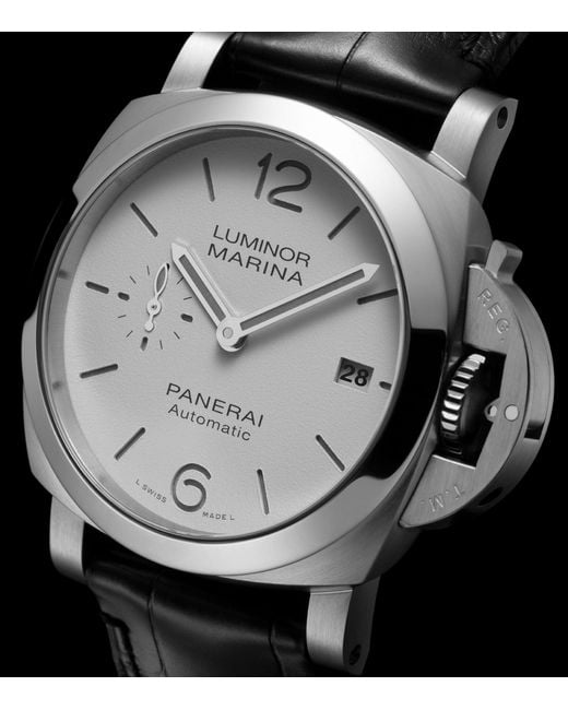 Panerai Gray Stainless Steel Luminor Marina Watch 40mm for men