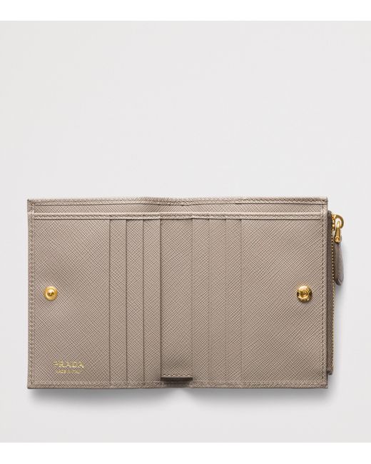 Prada Natural Small Saffiano Leather Wallet
