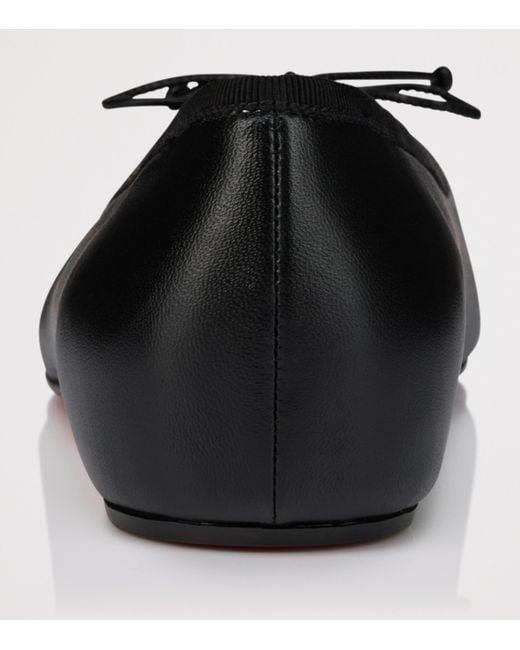 Christian Louboutin Black Cassia Nodo Leather Ballet Flats