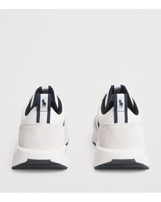 Polo Ralph Lauren White Suede Train 89 Sneakers for men