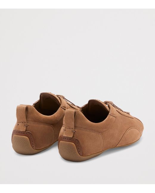 Dunhill Brown Suede Automotive Davies Sneakers for men