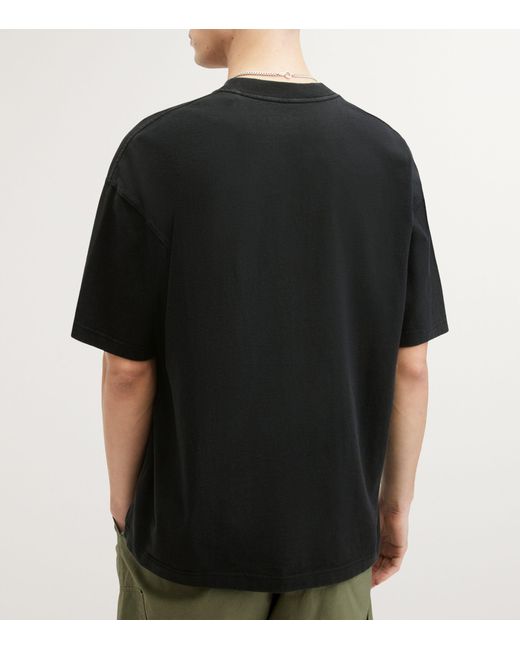 AllSaints Black Organic Cotton Fraktyl T-shirt for men
