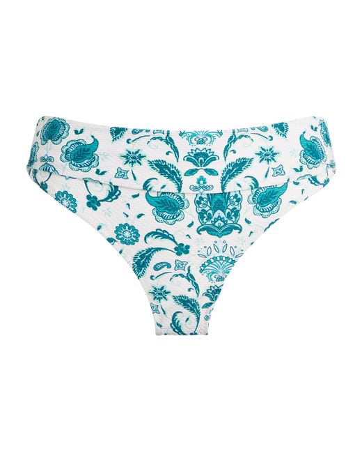 Heidi Klein Blue Floral Kos Bikini Briefs
