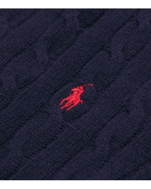 Polo Ralph Lauren Blue Wool-Cashmere Julianna Sweater