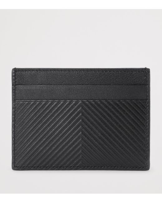Loewe Black Leather Chevron Card Holder for men