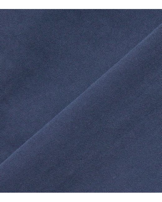 Brioni Blue Stretch-Cotton Chinos for men