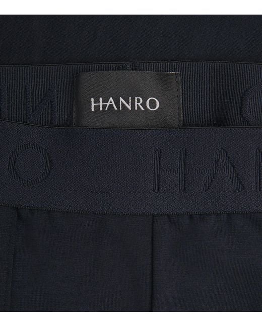 Hanro Blue Cotton-Blend Essential Trunk for men