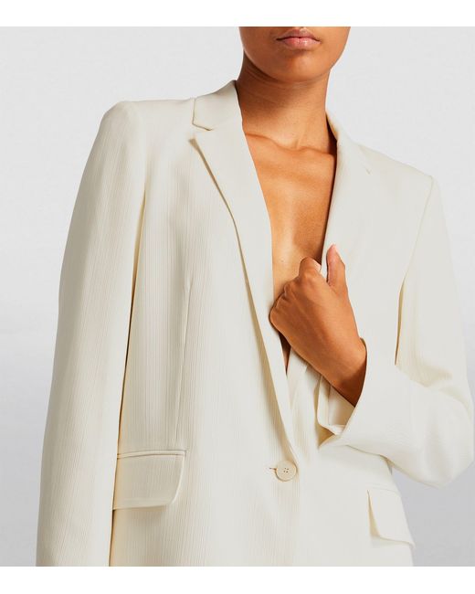 【美品】Theory CLASSIC CRAPE CASUAL BLAZER THEORY Casual blazer in striped admiral crepe | Harvey Nichols