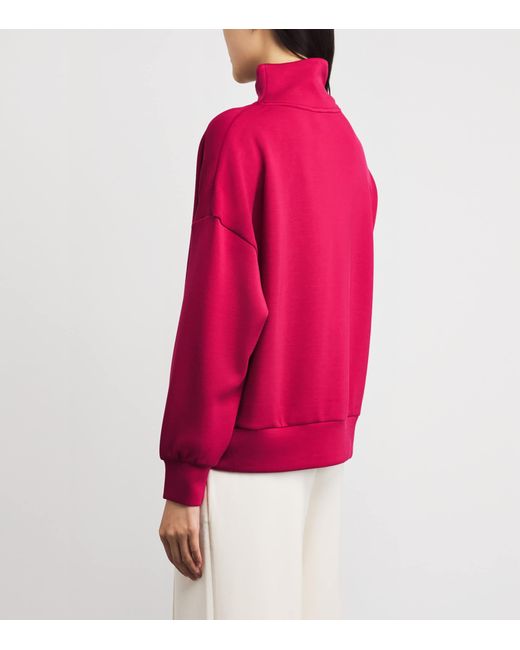 Varley Pink Doublesoft Hawley Half-Zip Sweatshirt