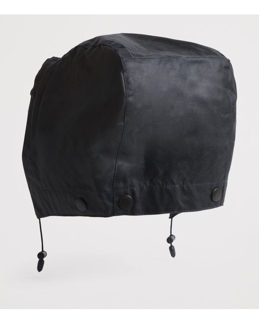Barbour Black Waxed Cotton Hood for men