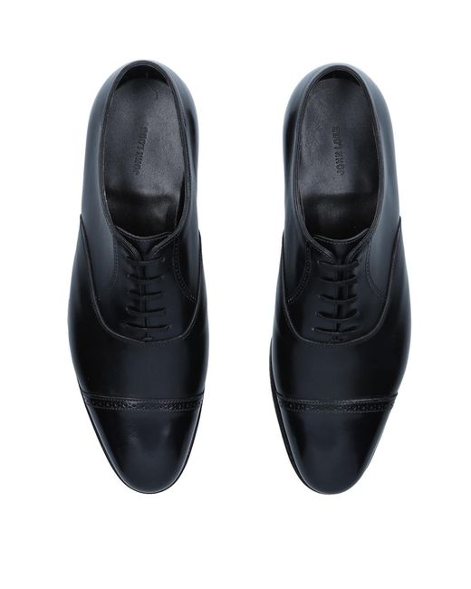 John Lobb Black Leather Philip Ii Oxford Shoes for men