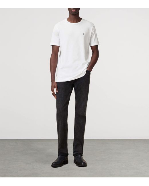 AllSaints White Organic Cotton Brace T-Shirt for men