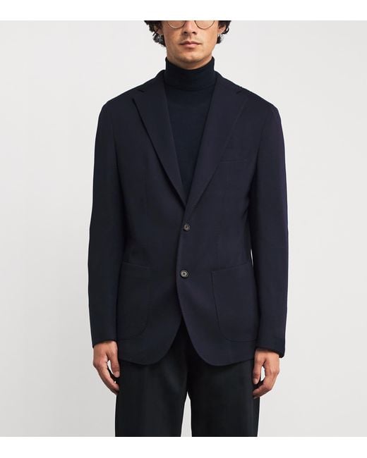 Eleventy Blue Single-Breasted Blazer for men