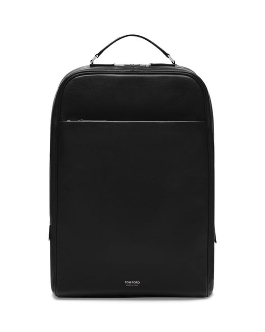 Tom Ford Black Leather Backpack for men