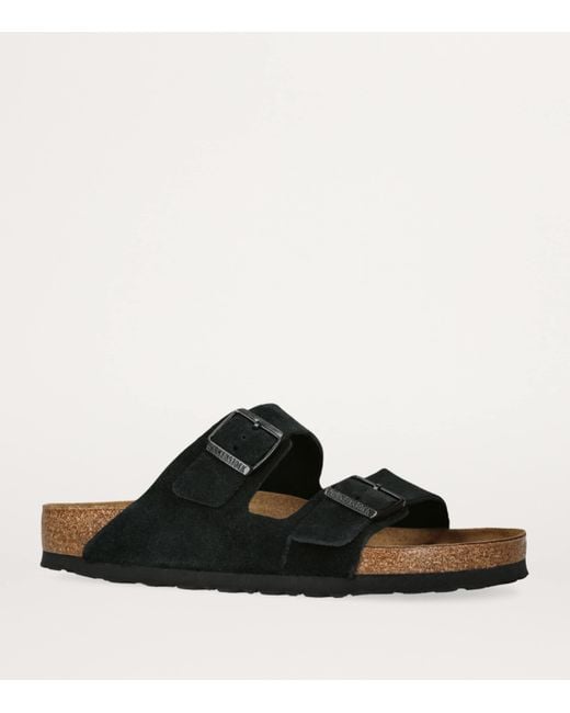 Birkenstock Black Suede Arizona Sandals for men
