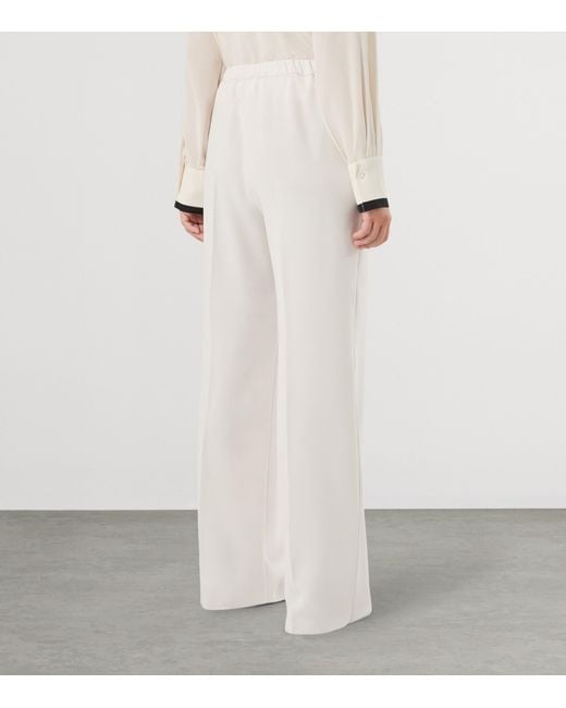 Marina Rinaldi White Wide-Leg Tailored Trousers