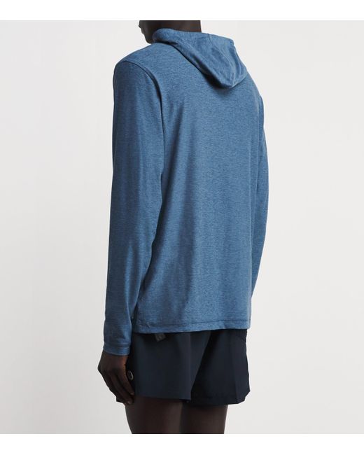 vuori Blue Strato Tech Hoodie for men