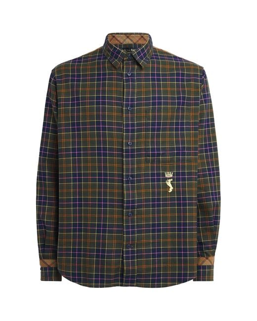 Barbour Gray X Paul Smith Cotton Tartan Shirt for men