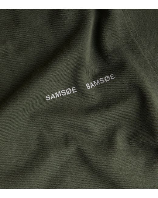 Samsøe & Samsøe Green Logo Print T-shirt for men