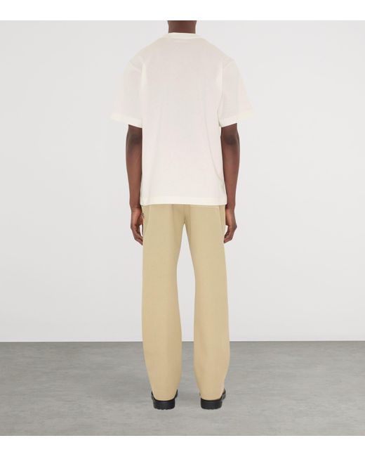 Burberry White Cotton Ekd T-Shirt for men