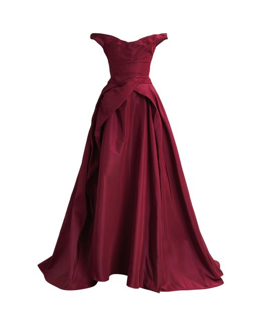 Vivienne Westwood Red Faille Draped Tabitha Gown