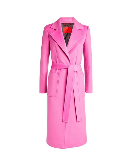MAX&Co. Pink Wool Wrap-around Coat