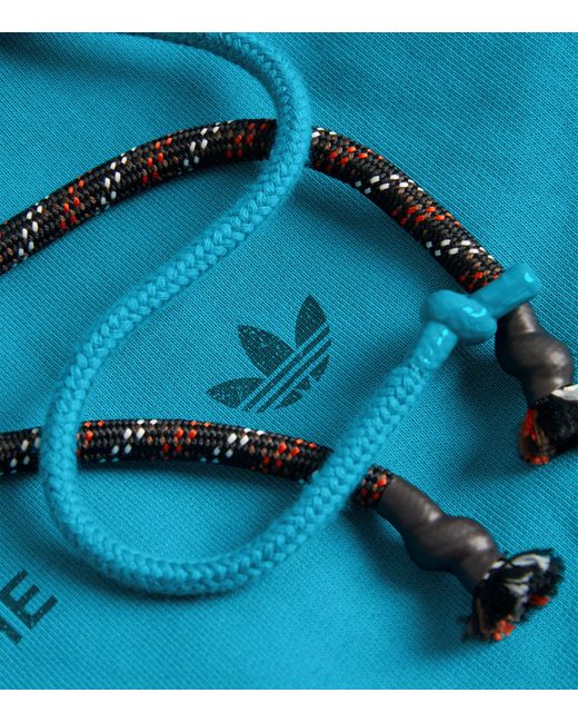 Adidas Blue X Originals Double Drawstring Hoodie for men