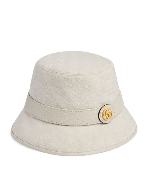 Gucci Natural Gg Canvas Bucket Hat