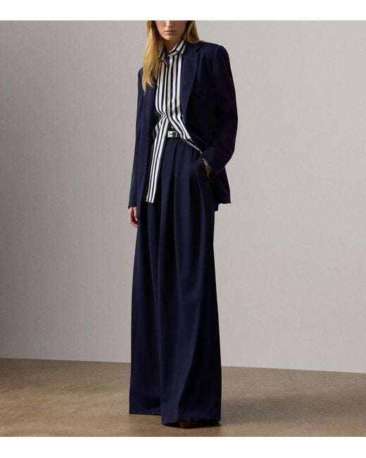 Ralph Lauren Blue Wool Marcy Blazer