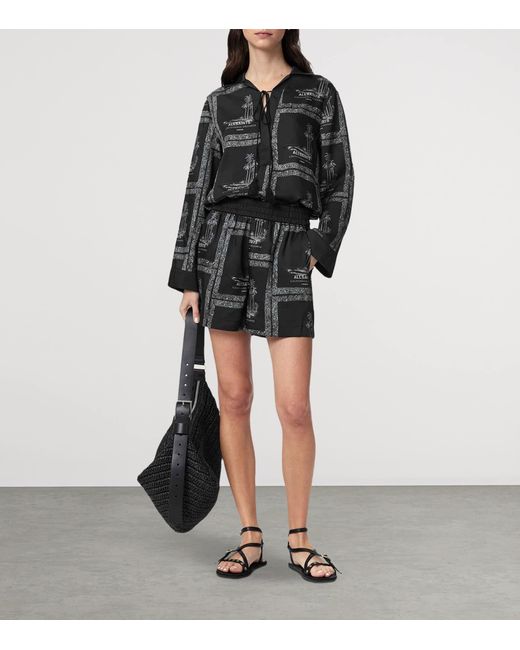 AllSaints Black Lightweight Lettie Shorts