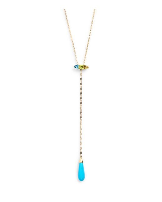 Emily P. Wheeler Metallic Topaz, Peridot, Tourmaline And Helix Lariat Necklace